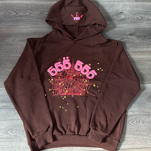 Brown Sp5der Hoodie - Picture 1 of 5